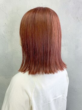 アイティーバイアルバム 下北沢店(IT by ALBUM) オレンジピンク_アースカラーくびれヘアツートンカラー_ba362732