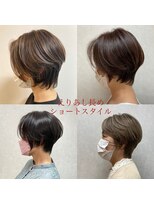 テルミークリニカルデザイン 千里中央店&nbsp;40代50代えりあし長めショート長めショートひし形ショートボブ