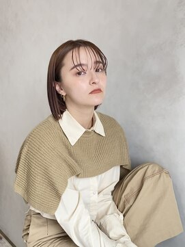 ルピナス(Lupine.) 丸みショート/小顔/ブラウンベージュ