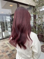 アース コアフュールボーテ 伊勢崎(EARTH coiffure beaute) チェリーピンク艶透明感アドミオカラーイルミナカラーワンホン