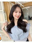 大人可愛い韓国ヘア レイヤーカット 似合わせ顔まわりカット#