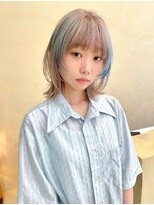 スニュウ(snuw)&nbsp;【snuw mina】ホワイト×ブルー　ポイントデザインカラー！