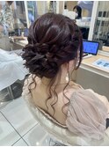結婚式お呼ばれヘアルーズアップおくれ毛