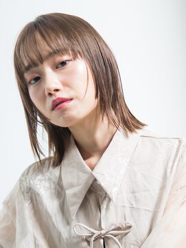 クラリス バイネオ 武蔵小杉(Claris by neo) 顔回りレイヤーくびれストレート　ライトベージュ