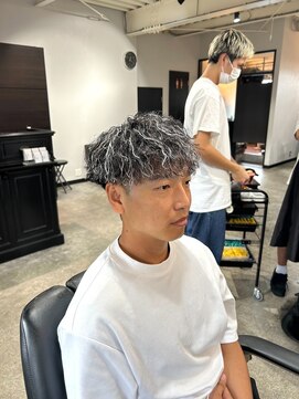 ボルド(MEN'S HAIR SALON BORDO) マッシュ×ツイスト×ホワイトメッシュ