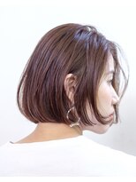 ルプラ ブリリアント(le-pla brilliant)&nbsp;センターパート/ショートボブ/切りっぱなし/ベージュ/豊橋/田原