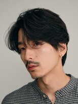 原宿フェザーパーマセンターパートニュアンスパーマメンズカット