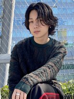 ユーフォリア 渋谷グランデ(Euphoria SHIBUYA GRANDE) ダークグレー ニュアンスカール メンズミディアム MOMO