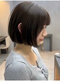 郡山タッセルボブ切りっぱなしボブマッシュウルフショートカット