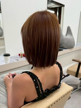 エトレ(etore) ミディアムボブ/ブリーチなしダブルカラー/マロンブラウン