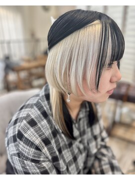 ラウラアンドロー(LAURA&RO) ダブルカラー/ケアブリーチ/インナーカラー/ベージュ【塚口】