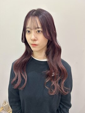 モアバイクリップス 湘南台(moa by clips) お顔まわりカット × ラベンダーピンク