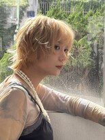 ヘアー アレス(hair ales)&nbsp;ナチュラルショート　ミルクブラウン　ダブルカラー　ハイトーン