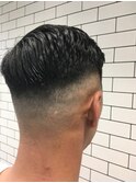 メンズバーバーウェットアッシュフェードカット 　20代30代