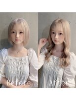 エクステ専門店あるじゃんすー 宇都宮店&nbsp;ホワイトアッシュカラー#こなれハイトーン#シールエクステ#栃木