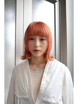 セシルヘアー 博多駅前店(Cecil hair) くびれボブ/外ハネボブ/オレンジブラウン