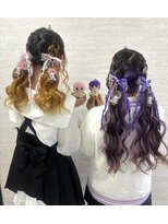 編み込みツインテール