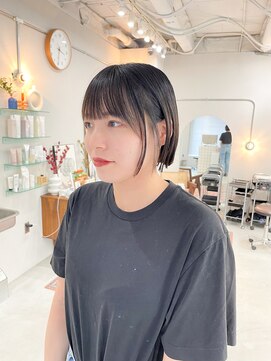 ヘアー アイス カンナ(HAIR ICI Canna) 20代30代40代小顔切っぱなしボブアッシュブルーブラック