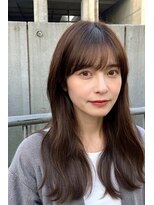 クリー(cree)&nbsp;デザインカラー/レイヤーカット/オリーブベージュ/こなれミディ