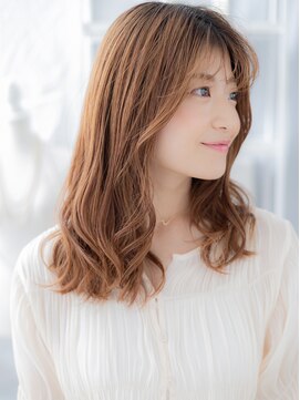 モッズヘア 上尾西口店(mod's hair) 細めハイライトS字カールゆるふわセミディa上尾20代30代40代