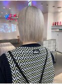 ボブ白髪染め白髪ぼかしブリーチなしダブルカラー下北沢