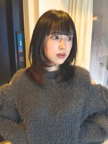 ヘアリゾート粋 ウナム 新宿東口店(enam)&nbsp;レイヤーカット/顔周り/ナチュラルブラック