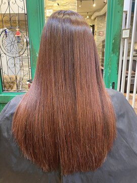 アンフィ 神奈川新町(Anphi) 髪質改善ストレート&モーブピンク