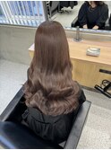 韓国 くびれロング レイヤー ワンホンヘア 小顔前髪