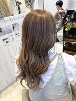 アンソル オブ リシェール(N'SOL of RICHAIR)&nbsp;外国人風ベージュハイライト/くびれヘア/アプリコットオレンジ