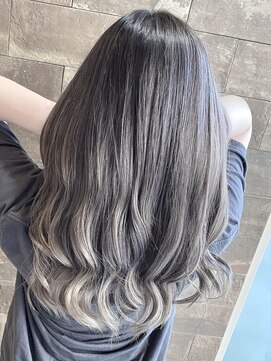 ベルヘアーデザイン 堺東(Belle hair Design) レイヤーカットグレージュイルミナカラーオリーブ韓国風堺東