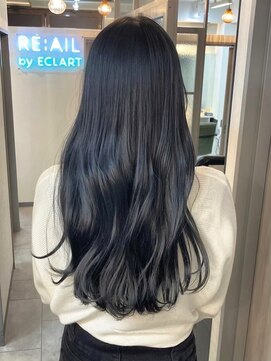 アリアツイン バイ エクラート 池袋西口店(ARiA TWiN by ECLART) ブルーブラック[縮毛矯正][髪質改善]