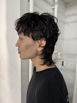 メンズレコ 渋谷(MEN'S LECO)&nbsp;フェザーパーマメンズウルフブルーブラックレイヤー