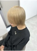 【Lapis新宿】ナチュラルブロンドカラー/ハイトーンウルフ