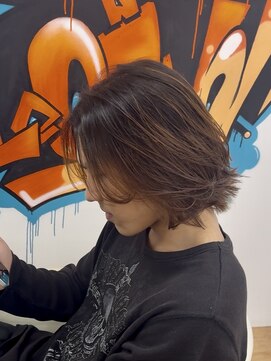 ビカム 名駅(become) 【メンズミディアム】メンズレイヤーボブ