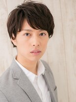 モッズヘア メン 仙台愛子駅前店(mod's hair men)&nbsp;20代30代七三分けダークアッシュ毛流れパーマ就活ヘアb仙台愛子