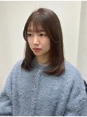 レイヤー　顔まわりレイヤー　ベージュ　カラー　髪質改善