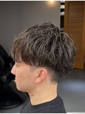 MEN’S/波巻きツイストスパイラル/リバースセンターパート