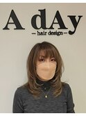ミディアムレイヤーカット