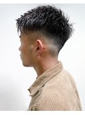 外国人風フェードツーブロックヘア「バック」by碇山 光一郎