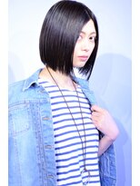 ピースリーヘア バイ カーサ(peathree.hair by CASA)&nbsp;シンプルボブ×ラベンダーグレー