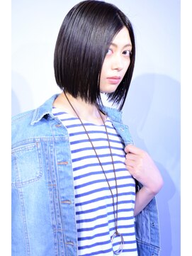 ピースリーヘア バイ カーサ(peathree.hair by CASA) シンプルボブ×ラベンダーグレー