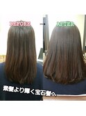 森本タクミ　の　髪質改善/ダークグレージュ夏カラー/20代30代