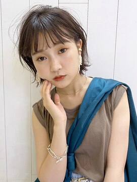 アイティー バイ アルバム 中野店(IT by ALBUM) ウェーブ風ボブ_マロンベージュAラインボブかきあげロング_28117