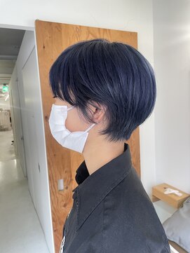 エンドリンク(endlink) ネイビーグレージュ×ショートヘア