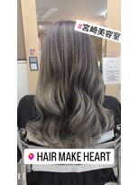 ヘアーメイク ハート(hair make HEART) ハイトーンカラー☆シルバーグレージュ 