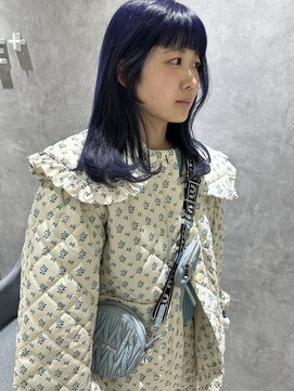 フレームプラス 御堂筋難波店(FRAME +) ネイビーブルー ケアブリーチ