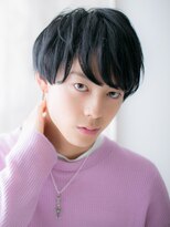 モッズヘアメン 札幌月寒店(mod's hair men)&nbsp;重めバングで目力UP！ナチュラルくせ毛風ショートn札幌月寒