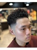 宮城リョータパーマビジネスマン簡単スタイリングスキンフェード