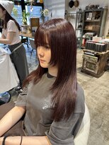 ナルヘアー 越谷(Nalu hair)&nbsp;ピンクブラウン/ボルドーカラー/レイヤーカット