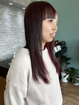 ヘアークルーズピース (hair cruise Piece) インナーカラー/ピンクレッド